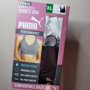2 pack Puma DryCell Seamless Sports Bra xl